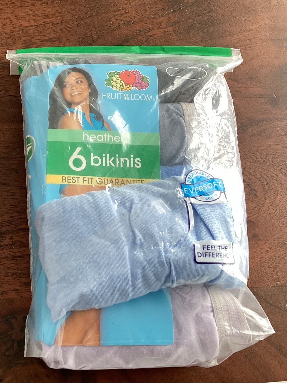 Fruit of the Loom Bikini Pack of 6 - Multiple Colors - NIP - SIZE 8